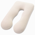 Cojín de embarazo en U 140 cm de tejido beige para descanso con soporte corporal