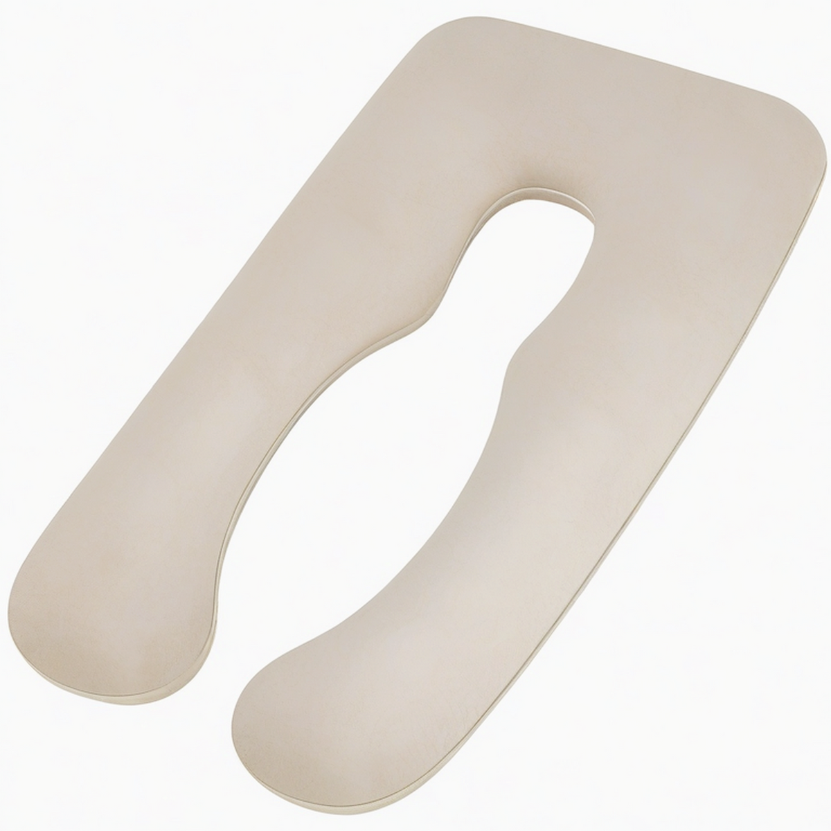 Cojín de embarazo en U 140 cm de tejido beige para descanso con soporte corporal