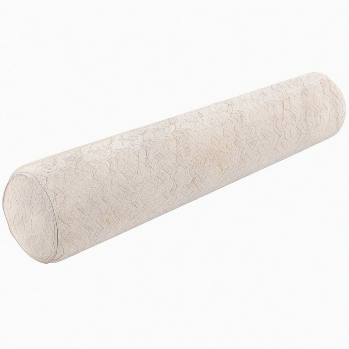 Cojín cilíndrico 15 x 50 cm beige de tejido texturizado para sofá y cama