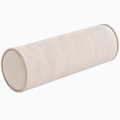 Cojín cilíndrico 20 x 50 cm de tejido beige para apoyo decorativo