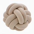 Cojín decorativo de nudo 30 cm en tejido beige suave